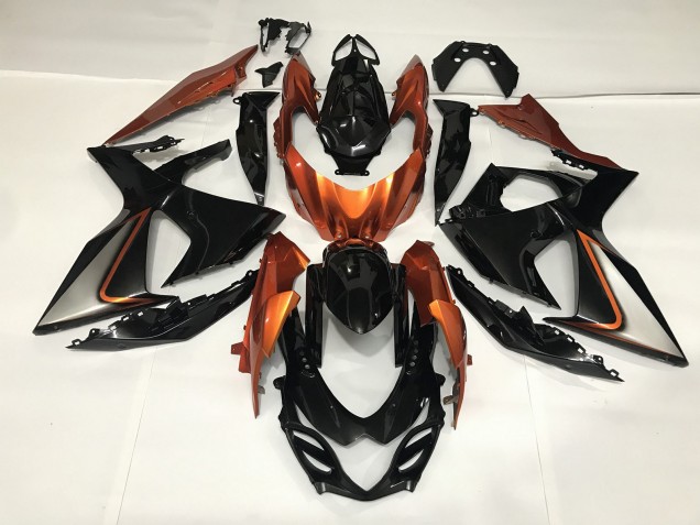 Nero Lucido & Arancione Lucido 09-16 GSXR 1000 Carene Moto