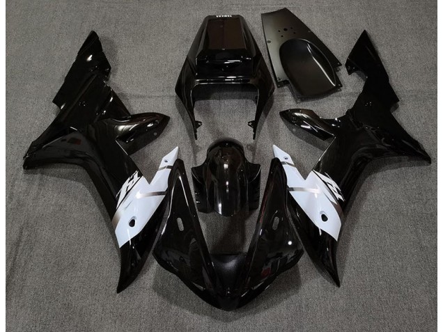 Nero Lucido Bianco & Argento 02-03 R1 Carene Moto