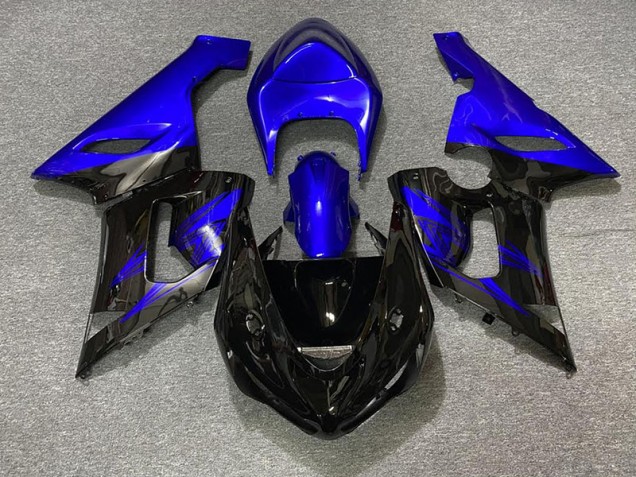 Nero Lucido & Blu 05-06 ZX6R Carene Moto