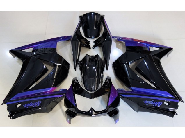 Nero Lucido & Blu 08-12 Ninja 250 Carene Moto