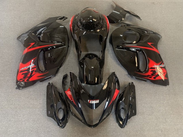 Nero Lucido Con Loghi Rossi 08-20 GSXR 1300 Carene Moto