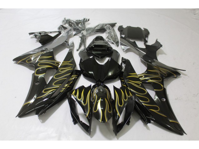 Nero Lucido & Fiamma 08-16 R6 Carene Moto