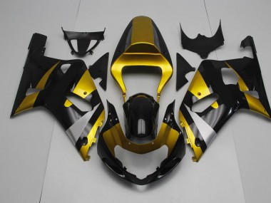 Acquista Nero Lucido & Oro 01-03 GSXR 600-750 Carene Moto