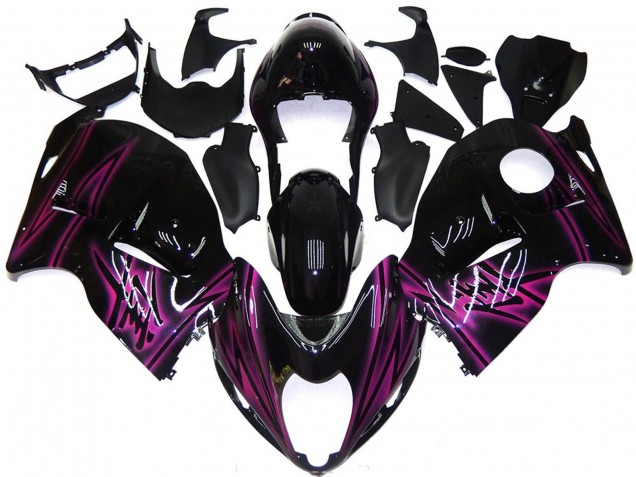 Nero Lucido Personalizzato Con Rosa 97-07 GSXR 1300 Carene Moto
