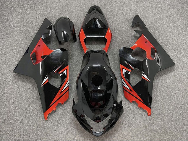 Nero Lucido & Rosso 04-05 GSXR 600-750 Carene Moto