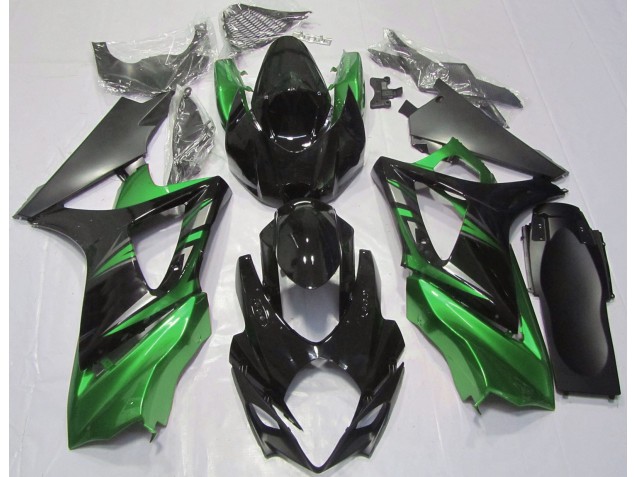 Nero Lucido & Verde 07-08 GSXR 1000 Carene Moto
