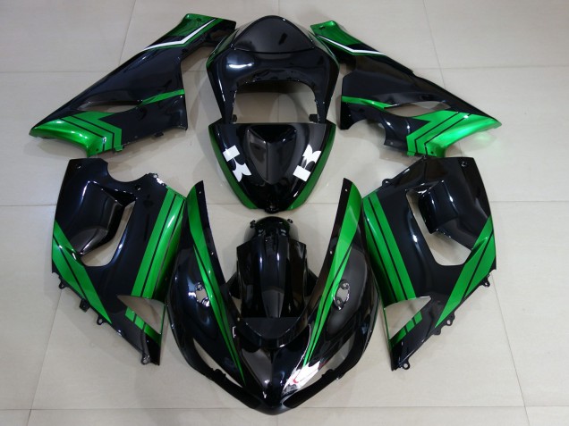Nero Lucido & Verde Elettrico 05-06 ZX6R Carene Moto