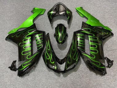 Acquista Nero Lucido & Verde Fiamma 07-08 ZX6R Carene Moto