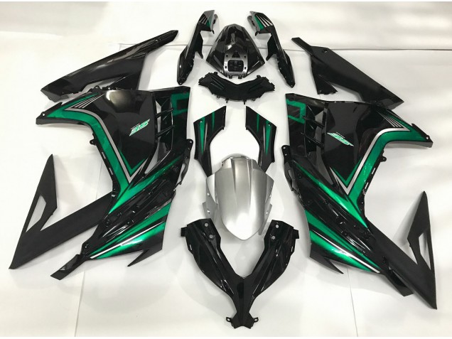 Nero Lucido & Verde Smeraldo 13-18 Ninja 300 Carene Moto