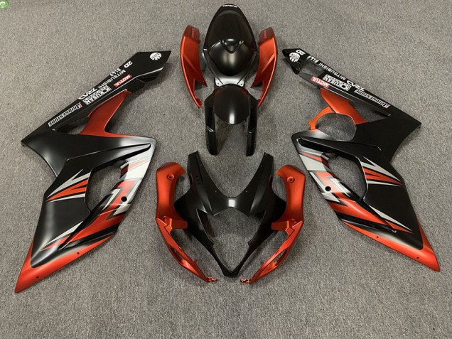 Nero Opaco & Arancione 05-06 GSXR 1000 Carene Moto