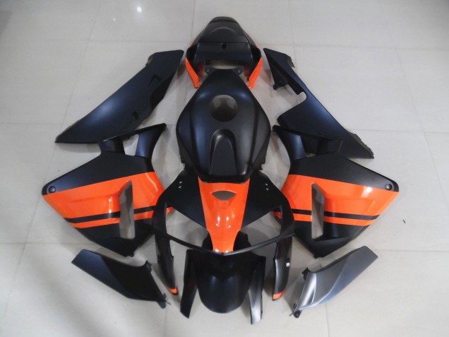 Nero Opaco & Arancione Lucido 05-06 CBR600RR Carene Moto