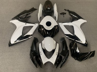 Acquista Nero Opaco & Bianco Lucido 06-07 GSXR 600-750 Carene Moto