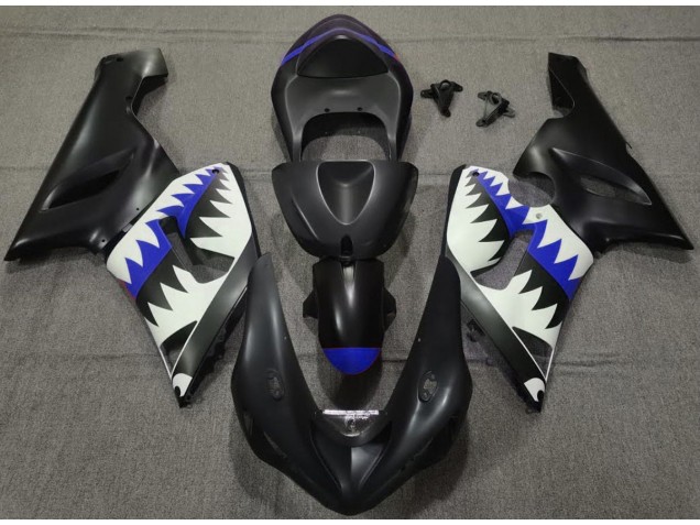 Nero Opaco & Blu Squalo 05-06 ZX6R Carene Moto