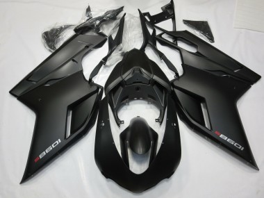 Acquista Nero Opaco Con Rosso 07-14 Ducati 848 1098 1198 Carene Moto