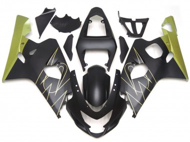 Acquista Nero Opaco & Oro Corona Personalizzato 04-05 GSXR 600-750 Carene Moto