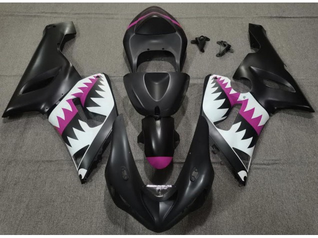 Nero Opaco & Rosa Squalo 05-06 ZX6R Carene Moto