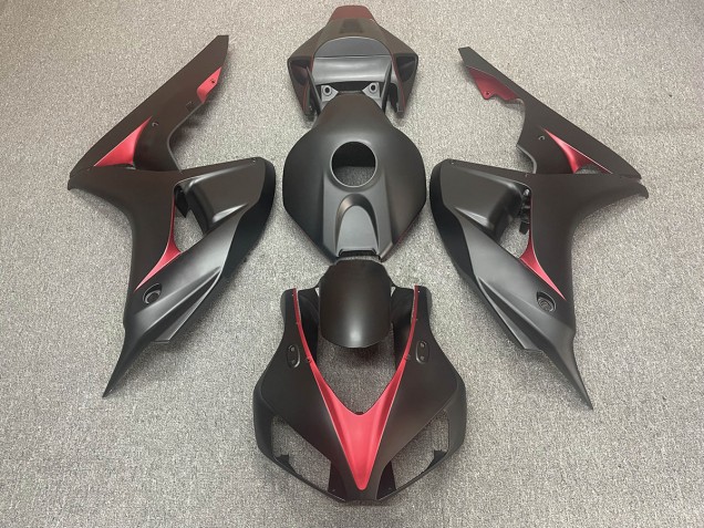 Nero Opaco & Rosso 06-07 CBR1000RR Carene Moto