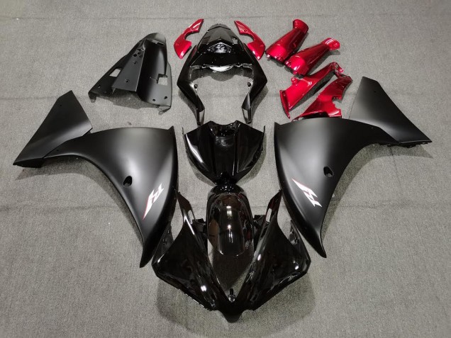 Nero Opaco & Rosso 09-11 R1 Carene Moto