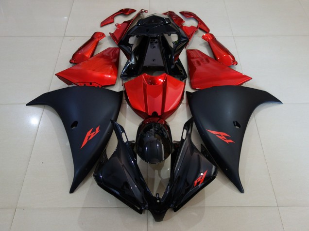 Nero Opaco & Rosso Fuoco 12-14 R1 Carene Moto