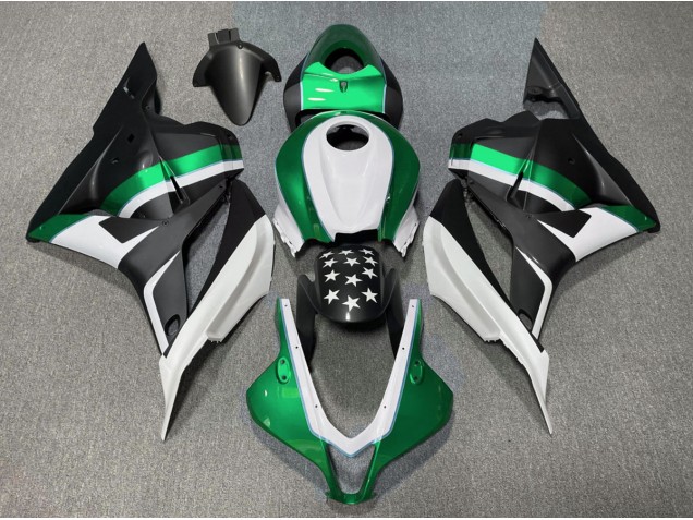 Nero Opaco & Stella Verde 09-12 CBR600RR Carene Moto