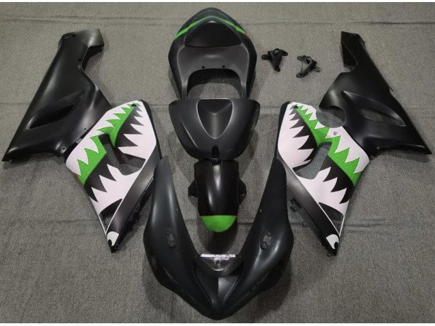 Nero Opaco & Verde Squalo 05-06 ZX6R Carene Moto