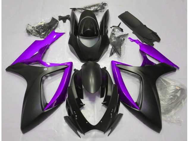 Nero Opaco & Viola 06-07 GSXR 600-750 Carene Moto