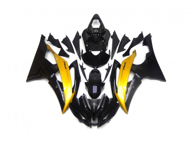 Nero & Oro Lucido 08-16 R6 Carene Moto
