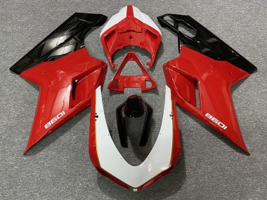 Acquista Nero Rosso Bianco 07-14 Ducati 848 1098 1198 Carene Moto