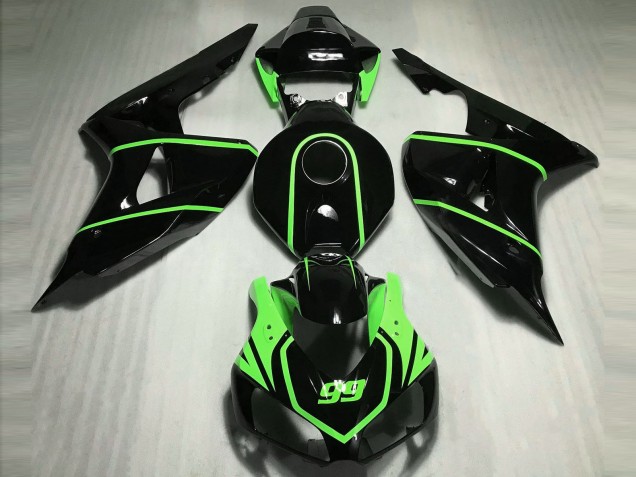 Noir Brillant Haute Visibilité Vert 06-07 CBR1000RR Carene Moto