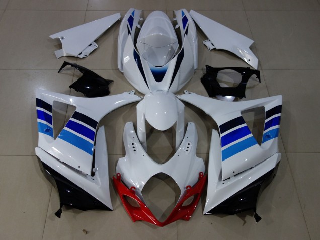 OEM Stile Blu & Bianco 07-08 GSXR 1000 Carene Moto
