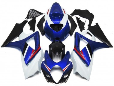 Acquista OEM Stile Blu Lucido & Bianco Rosso 07-08 GSXR 1000 Carene Moto