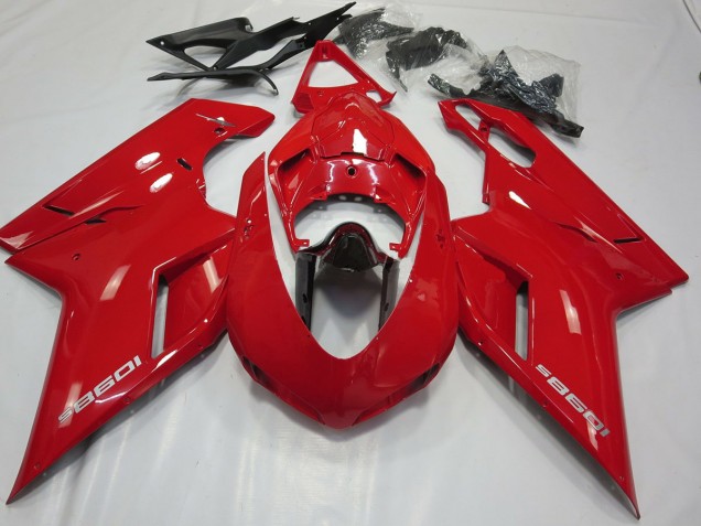 OEM Stile Rosso Lucido 07-14 Ducati 848 1098 1198 Carene Moto