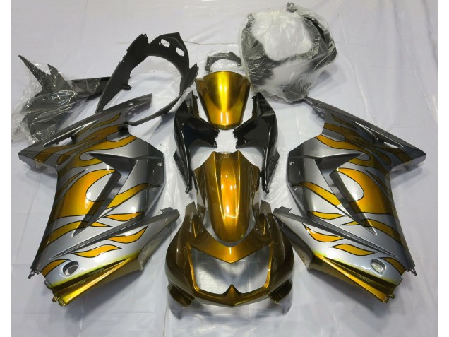 Oro & Argento Fiamma 08-12 Ninja 250 Carene Moto