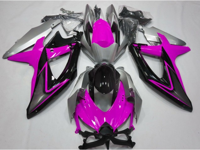 Rosa & Argento 08-10 GSXR 600-750 Carene Moto