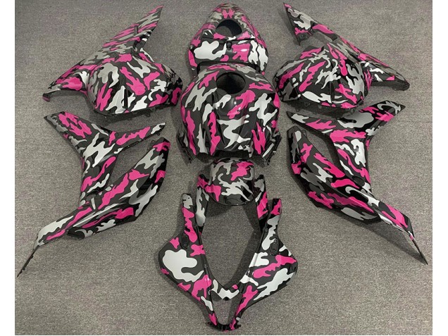 Rosa & Argento Camo 09-12 CBR600RR Carene Moto