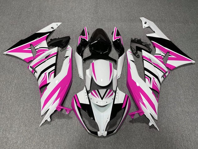 Rosa Bianco & Nero Zag 09-12 ZX6R Carene Moto