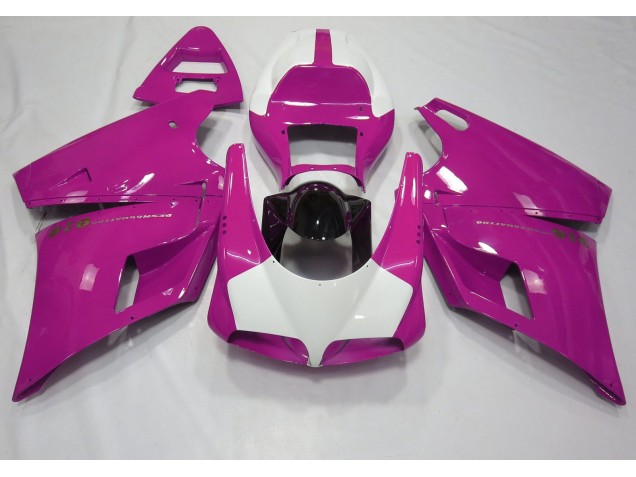 Rosa Lucido & Bianco 93-05 Ducati 996 748 916 998 Carene Moto