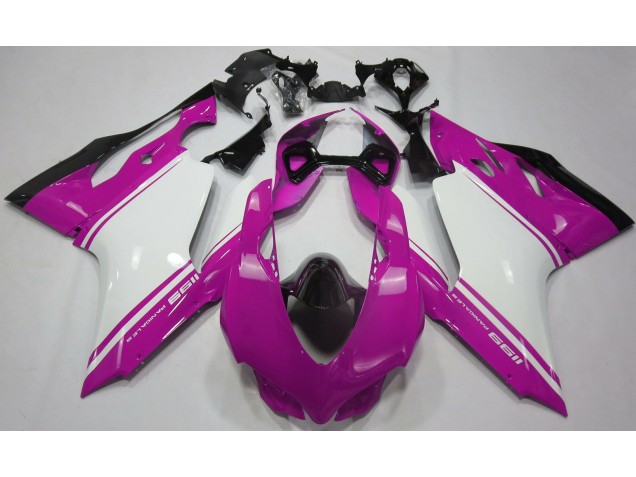 Rosa Lucido Bianco & Nero 11-14 Ducati 1199 Carene Moto