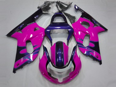 Acquista Rosa Lucido & Blu 01-03 GSXR 600-750 Carene Moto
