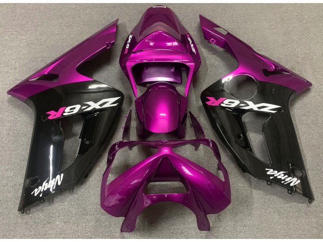 Rosa Lucido & Nero 03-04 ZX6R Carene Moto