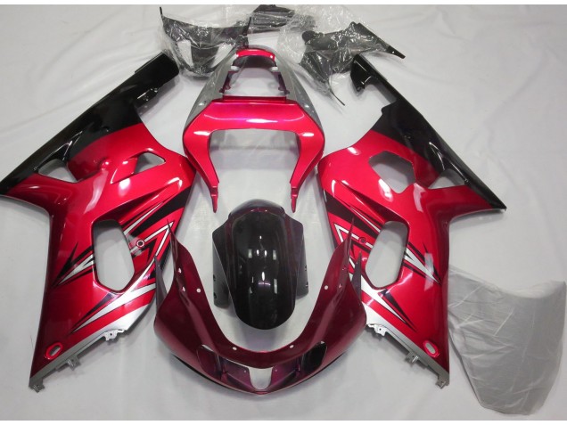 Rosso & Argento 01-03 GSXR 600-750 Carene Moto