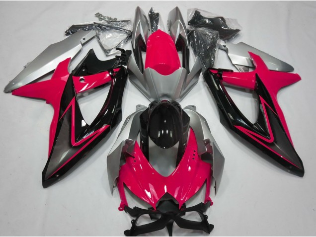 Rosso & Argento 08-10 GSXR 600-750 Carene Moto