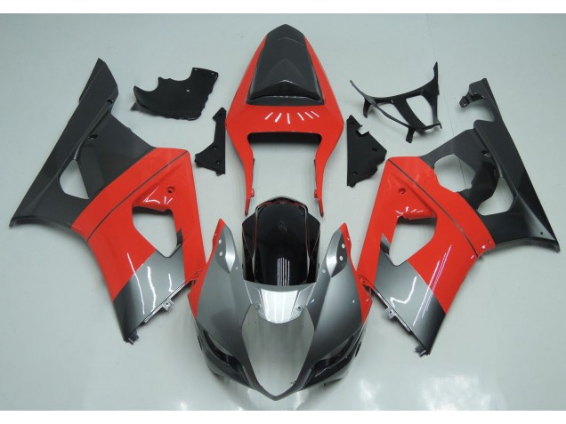 Rosso Argento & Nero 03-04 GSXR 1000 Carene Moto