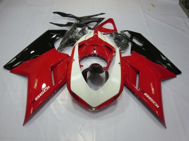 Acquista Rosso & Bianco 07-14 Ducati 848 1098 1198 Carene Moto