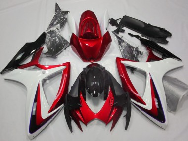 Acquista Rosso & Bianco Debadged 06-07 GSXR 600-750 Carene Moto