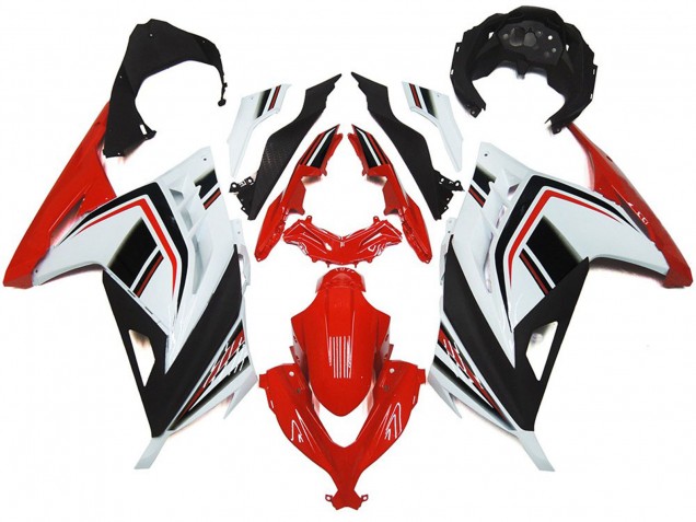 Rosso Bianco & Nero Lucido 13-18 Ninja 300 Carene Moto