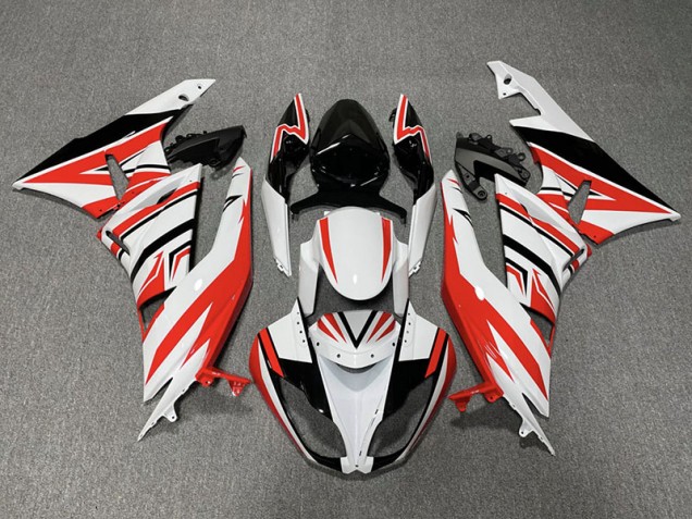 Rosso Bianco & Nero Zag 09-12 ZX6R Carene Moto