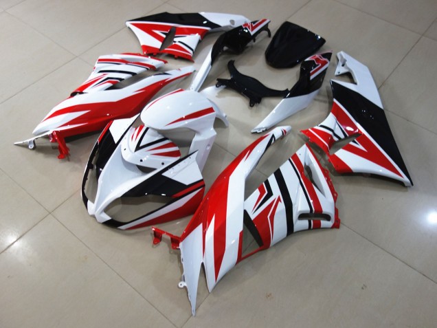Rosso Bianco Zagg 09-12 ZX6R Carene Moto
