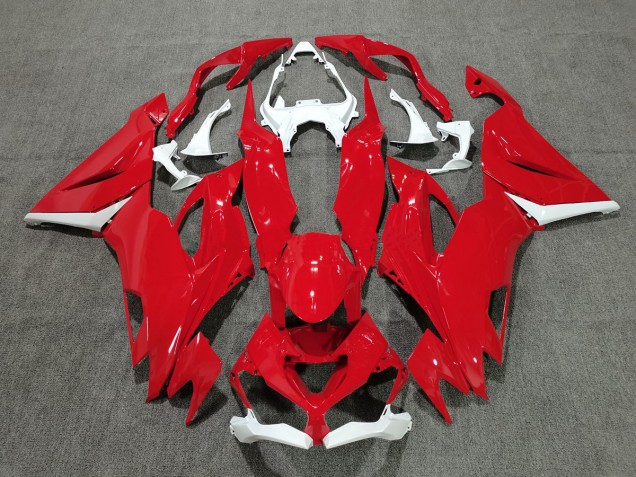 Rosso Con Bianco 19-23 ZX6R Carene Moto