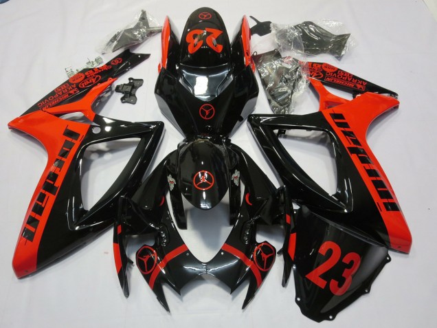 Rosso Jordan 06-07 GSXR 600-750 Carene Moto